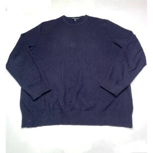 Jack Threads Sweater Mens Sz XL 100% Cashmere Navy Blue Preppy Breathable Knit